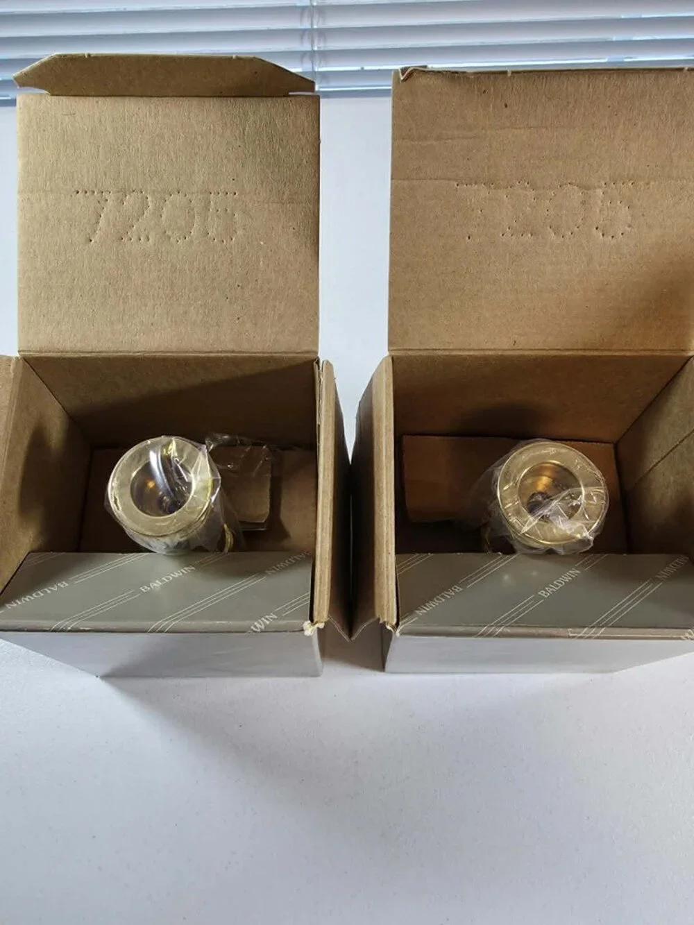 BALDWIN SOLID POLISHED BRASS CANDLESTICKS OVAL BASE 5.5